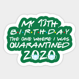 Quarantine Birthday Sticker